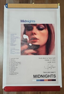 Taylor Swift Midnights Wall Art On Canvas 13 X 19 Poster Album