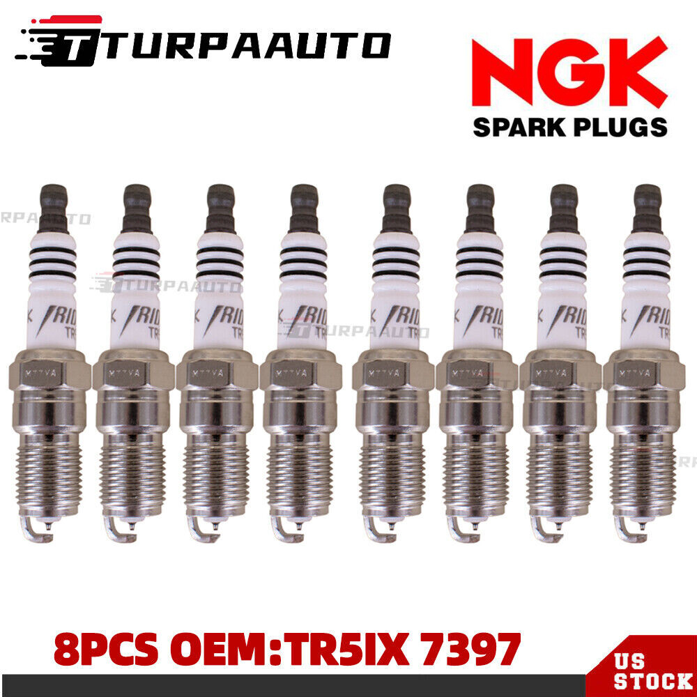 8 Set NGK IRIDIUM IX SPARK PLUGS TR5IX 7397 For FORD GM CADILLAC CHEVROLET USA