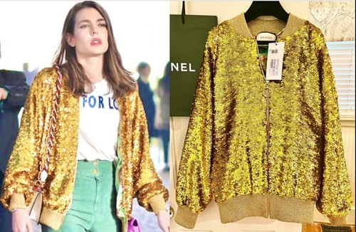6.5K New Gucci 2017 Gold Sequin Bomber Jacket 42 44 46 6 8 10 Coat Top S M L