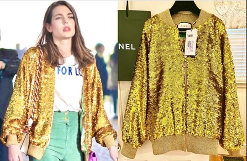 6.5K New Gucci 2017 Gold Sequin Bomber Jacket 42 44 46 6 8 10 Coat Top S M L - Picture 1 of 14