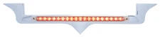Kenworth Chrome Hood Emblem w/ 19 LED Reflector Light Bar - Red LED/Clear Lens