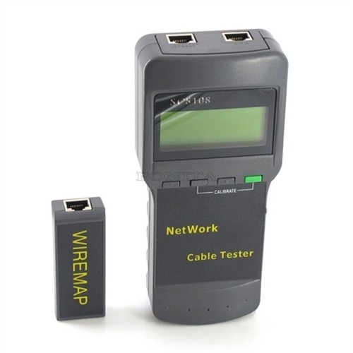 SC8108 Multifunction Network Lan Cable Tester Meter CAT5 Phone RJ45 RJ11 Bnc fp - Afbeelding 1 van 2