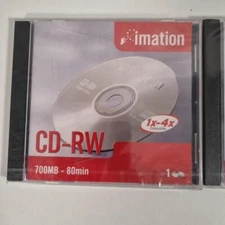 Imation CD-RW 52x 80 Minutes Single CD Free UK P&P Value Guaranteed Audio CD