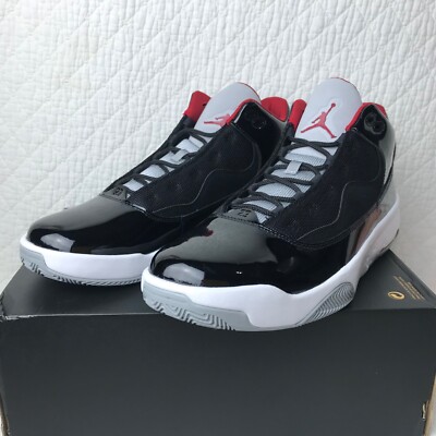 Nike Air Jordan Max Aura 2 Shoes Men's SZ 12 Black/Gym Red Grey