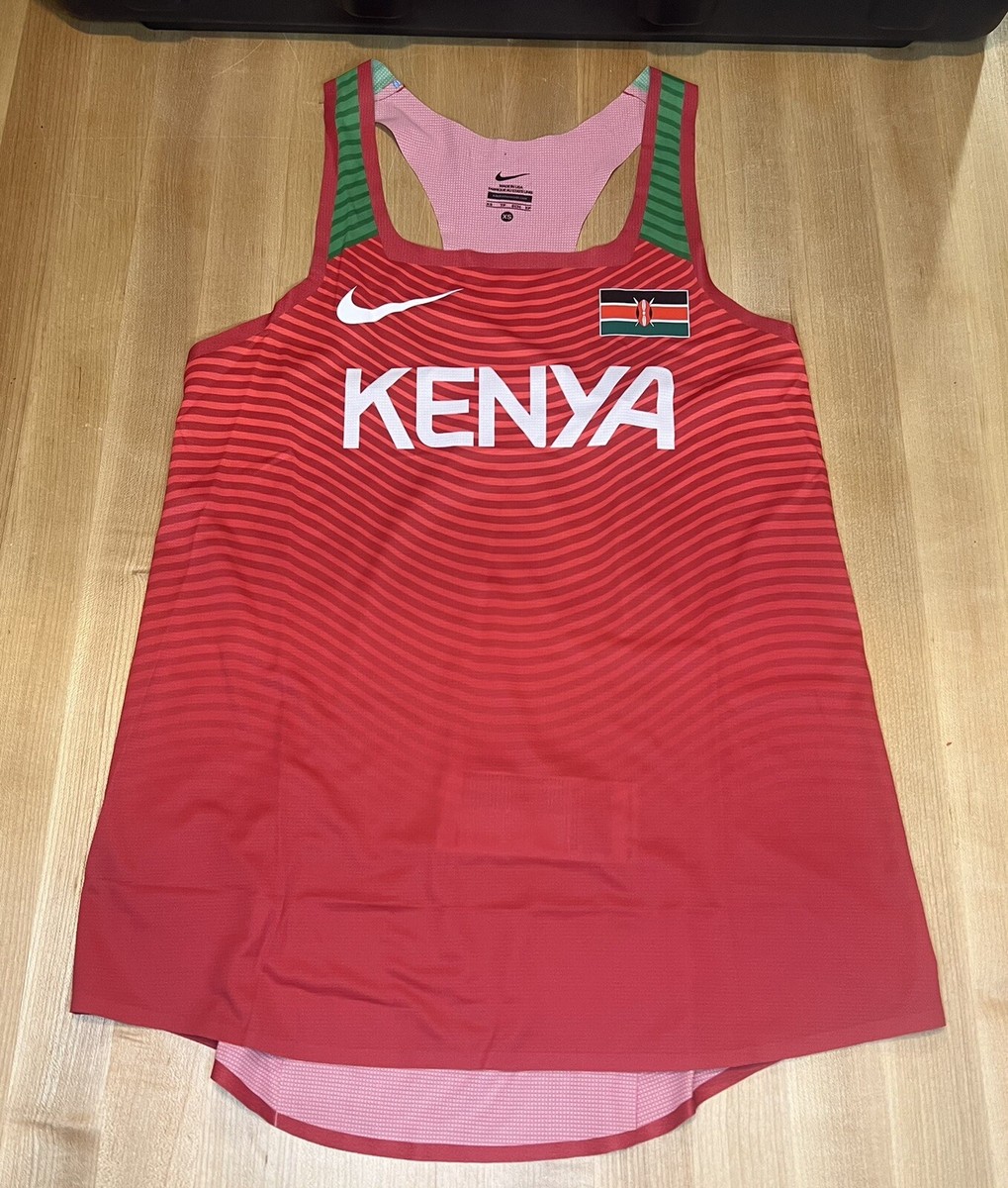 Nike Pro Elite Kenya Olympic Distance Track Field Red Singlet