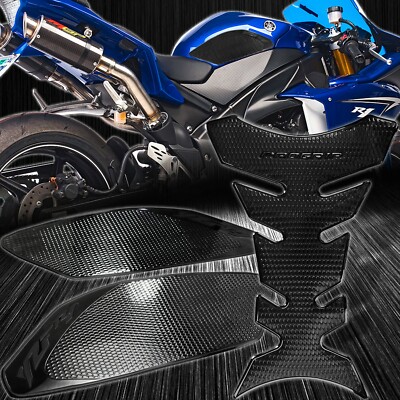 Black Side Traction Knee+Pro Fuel Tank Pad Grip Sticker Protector 09-14 YZF-R1