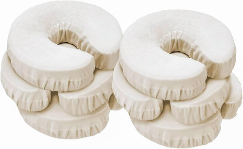 Pack of 6 Flannel Face Cradle Covers for Massage Tables- 100% Cotton Extra Large