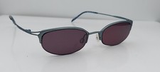 Vintage Nicole Scott N5122 Blue Gray Oval Half-Rim Sunglasses Korea FRAMES ONLY