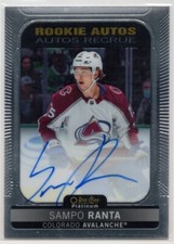 2021 2021-22 O-Pee-Chee Platinum Rookie Autographs #RSR Sampo Ranta Avalanche