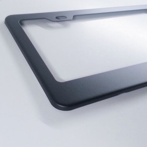 Black Stainless Steel 12.5 x 6.25 Powder Matte Flat Tag License Frame Holder - Bild 7 von 11
