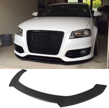 For Audi A3 A4 A5 A6 A7 Glossy Black Front Bumper Lip Spoiler Splitter Body Kit