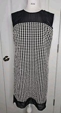 Vince Camuto Women's Dress Size 8 Sleeveless Sheer Neckline Party Cocktail Lined