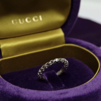 GUCCI Diamantissima Diamond Band Ring 