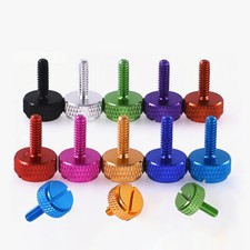 Aluminium Alloy Slot Knurled Thumb Screw Ten Colours Available UNC 6 -32 12mm
