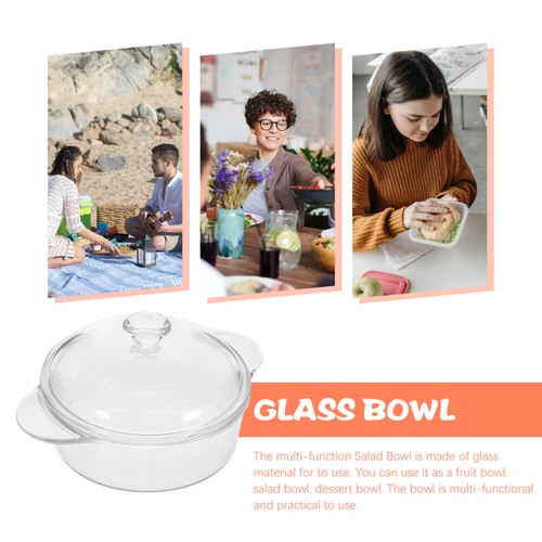 Kitchen Food Bowl Transparent Glass Snack Bowl Large-capacity Salad Mixing Bowl - Picture 8 of 12