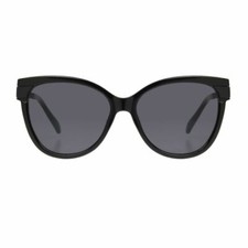FOSTER GRANT WOMENS RETRO CAT EYE SUNGLASSES ALL BLACK