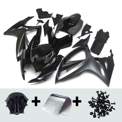 Black Grey Fairing Kit for Suzuki GSXR600 2006 2007 GSXR750 06 K6 Bodywork Set