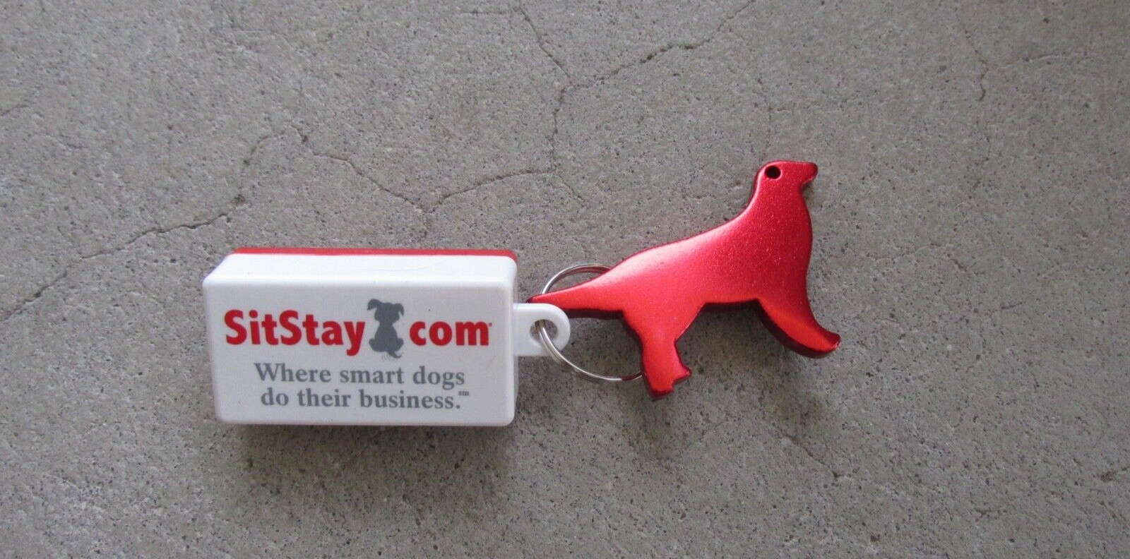 Training Clicker and Red Dog Key Chain  NEW