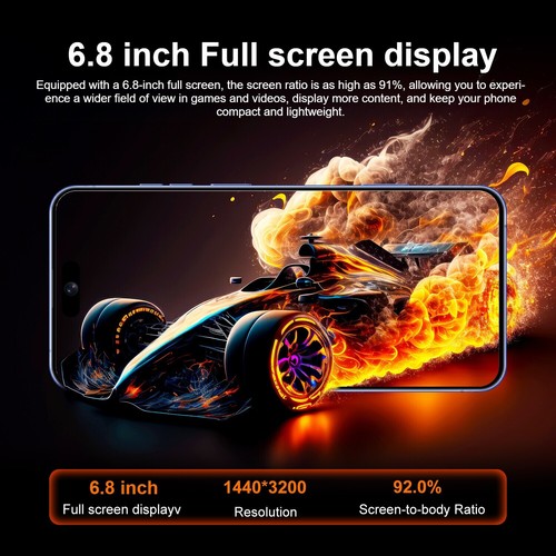 i16 Plus Handy Smartphone Android entsperrt global 6,8" 8+512GB 8000mAh 24+48MP - Bild 4 von 26