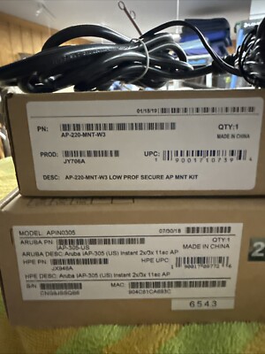 Aruba AP-305 Dual Radio 802.11ac MU-MIMO Access Point (JX946A)  & MNT KIT & AC