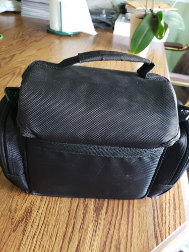 Kodak Camera Carrying Case Black Nylon Travel Bag With Worn Out Shoulder Strap - Picture 3 of 13