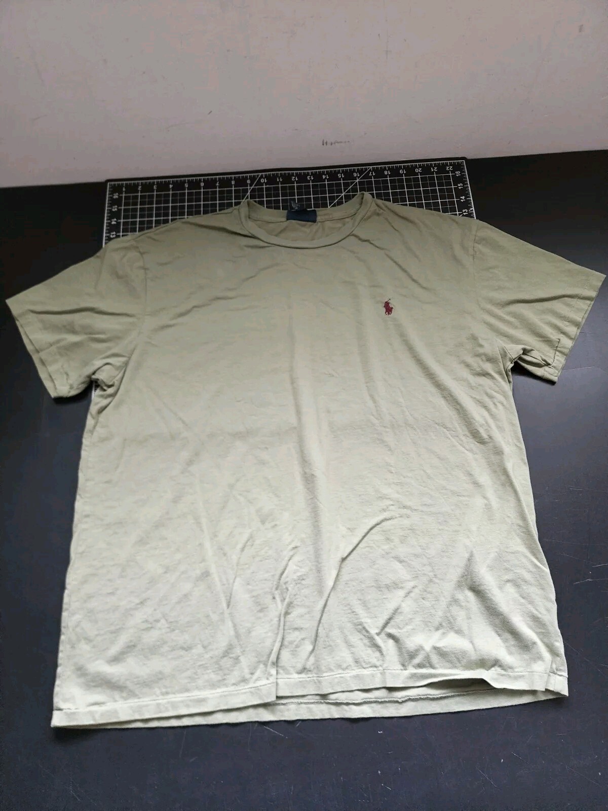 Polo Ralph Lauren T Shirt da uomo verde taglia XL cotone rosso pony
