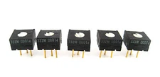 3/8" Square Single Turn Trimmer Potentiometers: 100 Ohms: Top Adjust: 5/Lot