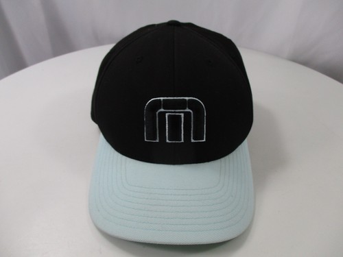 Travis Matthew Hat Cap Flex Fit Stretch Small Medium Black Blue Yupoong Golf Men - Picture 2 of 14