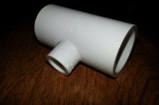 PVC Sch. 40 Reducing Tee 1/2" Slip x 1/2" Slip x 1/8" FPT. Made in USA