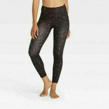 Women's Black Leopard Print Contour Power Waist High-Waisted 7/8 Leggings XXL