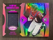 2021 Panini Certified Nico Collins RC New Generation Jersey Mirror Pink /199
