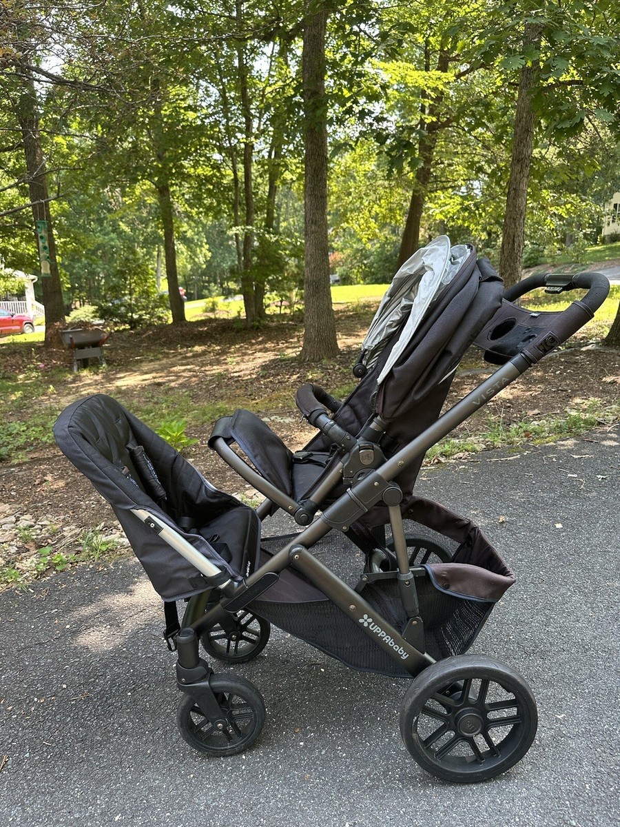 縦型　２人　ベビーカー UPPAbaby Vista レザー 高級感　中古品 縦型 2人 ベビーカー UPPAbaby Vista レザー 高級感 中古品