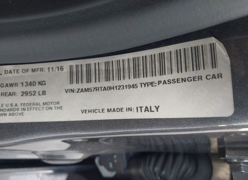 2014 - 2017 MASERATI GHIBLI AWD - 70 ZF  AUTOMATIC TRANSMISSION VALVE BODY
