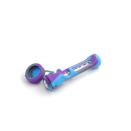 2PCS New Convenient Capped Silicone Cigarette Pipes Random Colors for Durability - Picture 8 of 16