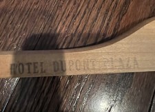 Vintage Hotel Dupont Plaza Washington DC Coat Clothes Suit MCM Wood Hanger