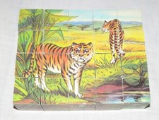 Vintage Childs Wooden Puzzle Eichhornchen immer dabei Wild Animals
