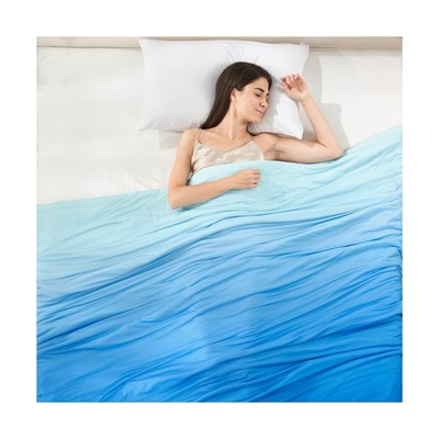 Elegear Cooling Comforter King Absorbs Body Heat to Keep Cool, Double-Sided C...