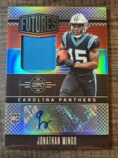 2023 Panini Legacy Futures Patch Autographs Ruby JONATHAN MINGO /249 Panthers