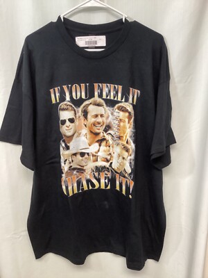 Glen Powell ( If You Feel It Chase It) Black 2XL Cotton New Tags T Shirt T2