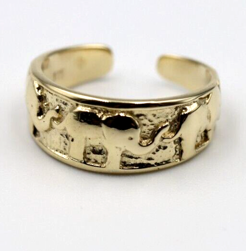 Kaedesigns Genuine Solid 9ct 9k Yellow Gold Lucky Elephant Toe Ring - Picture 13 of 24