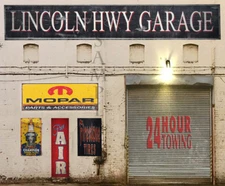 O SCALE SCRATCH BUILD BUILDING LINCOLN GARAGE FLAT FRONT STICKER EASY FLATS