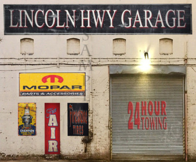 O SCALE SCRATCH BUILD BUILDING LINCOLN GARAGE FLAT FRONT STICKER EASY FLATS