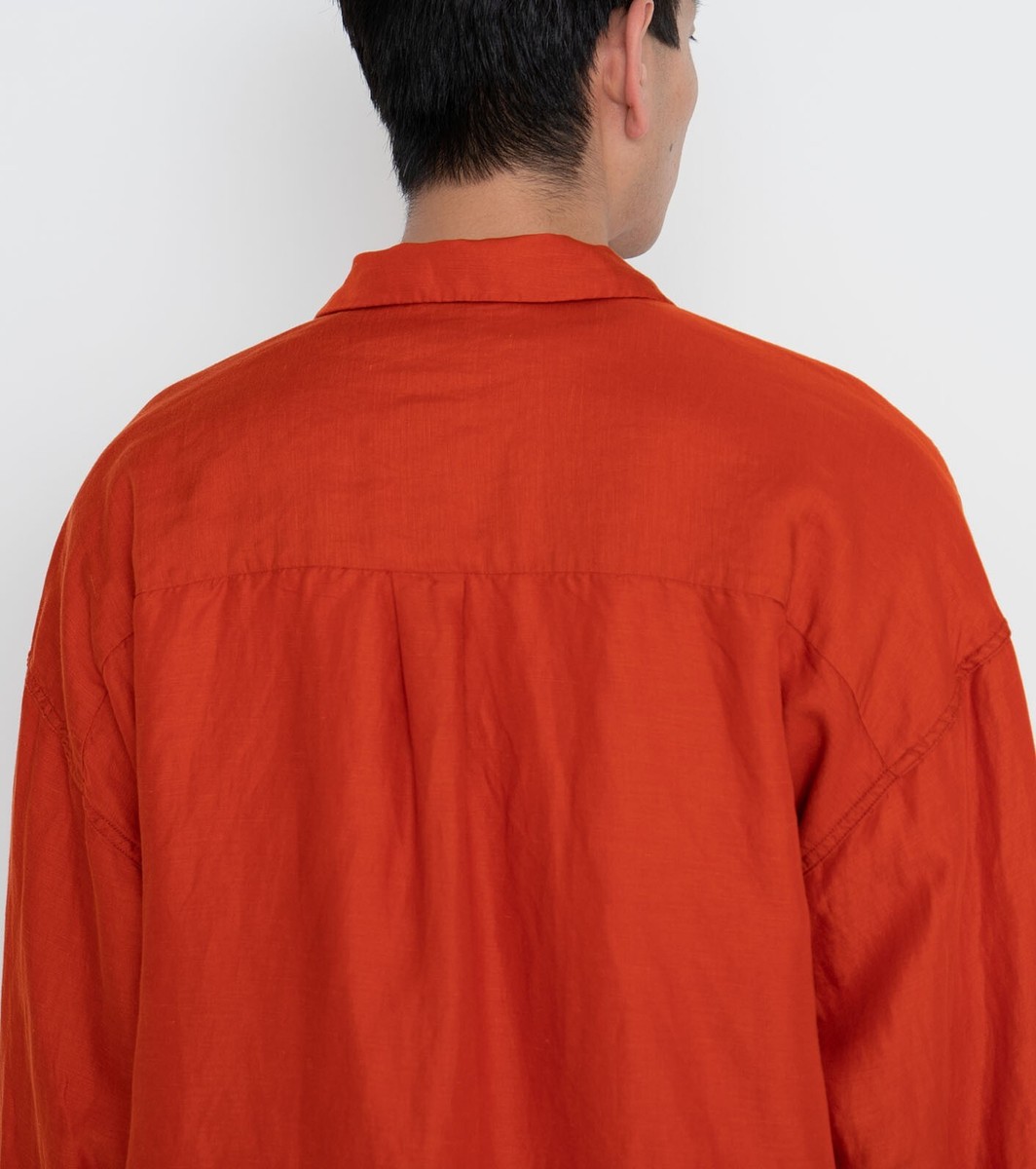 ASK availability First) nanamica Open Collar Cupra Hemp Shirt new