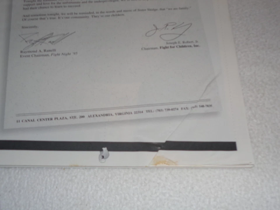 Fight Night 1995 Benefit Charity Event Boxing Floyd Patterson SIGNED Program - Image 3 of 4