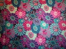 Bright Flower Design Cotton Fabric 44" Wide x 36 " long