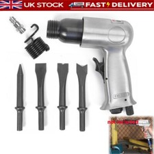 Image of 150mm Air Hammer Chisel Set With 4 Chisels Compact Design Tool For Compressor UK