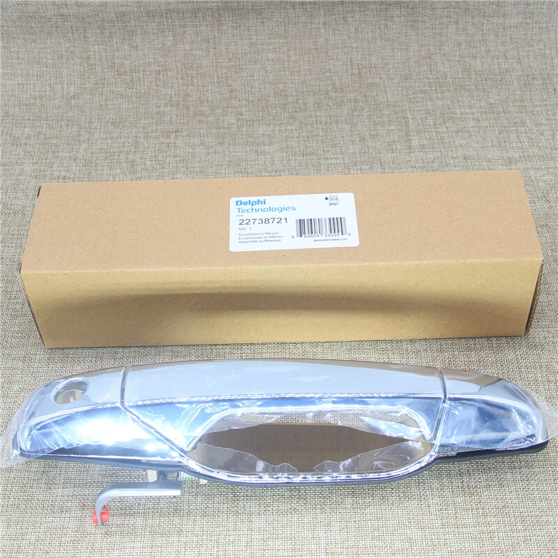 Manija de puerta exterior cromada delantera izquierda del lado del conductor para Chevy GMC 2007-2013 Foto 4 de 4