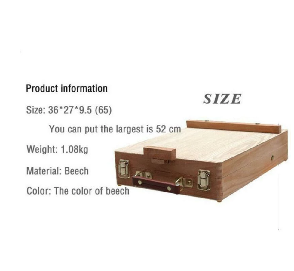 Box Easel Painting Storage Travel Art Supplies Suitcase Oil Paint Tools