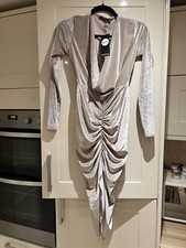 Boohoo velvet midi dress size 8 new with tags