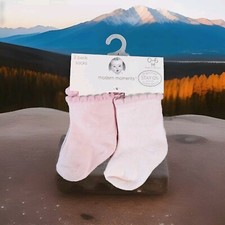 Gerber 2 Pk Baby Girl Socks 0-6M